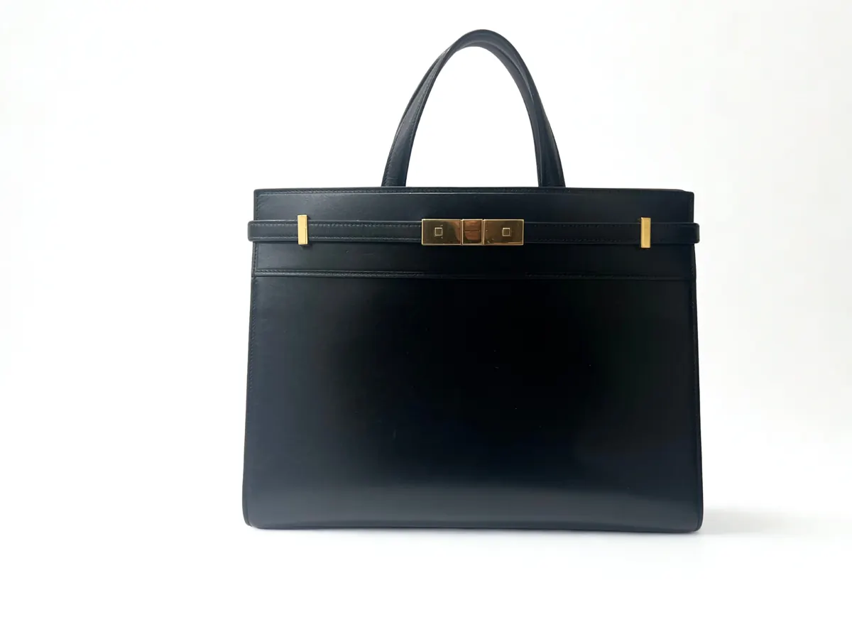 Saint Laurent Sac Manhattan Noir et Doré
